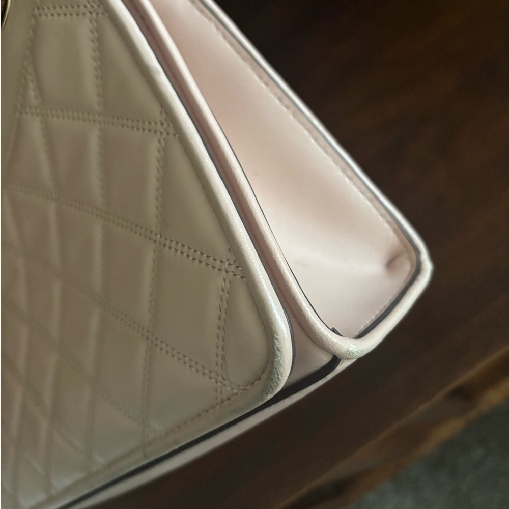 Tory Burch Savannah Convertible Quilted Shoulder Bag with Chain in Soft Pink - Picture 3 of 8